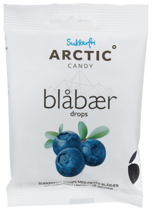 Blåbærdrops Sukkerfri 40g Arctic Candy