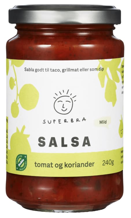 Salsa Mild Tomat&Kor. Økol 240g Superbra