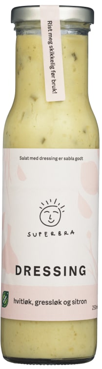 Dressing Hvitløk Økologisk 250ml Superbra