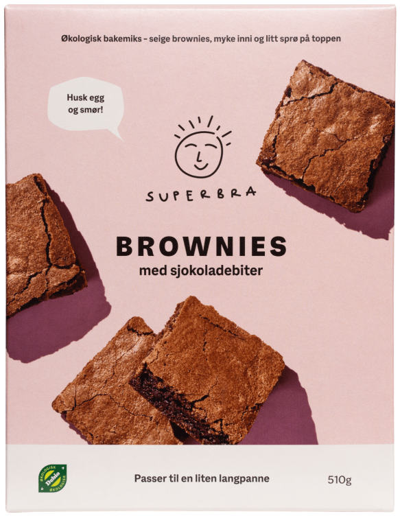 Product Image for Brownies m/Sjokolad Økol 510g Superbra