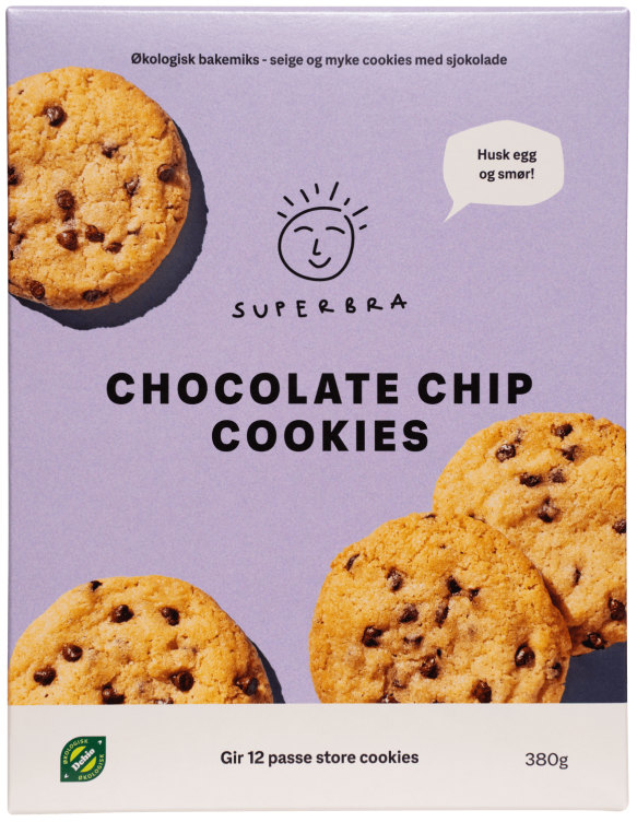 Product Image for Cookies Chocolate Chips Øko 380g Superbra
