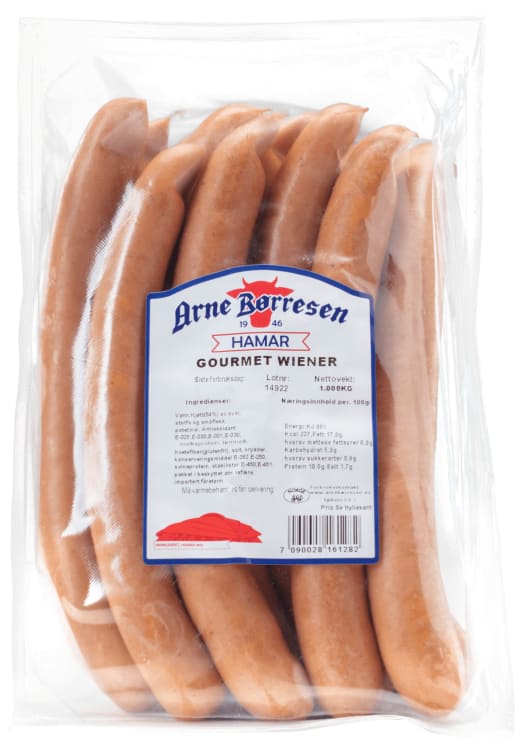 Bilde av Gourmetwiener 1kg Arne Børresen