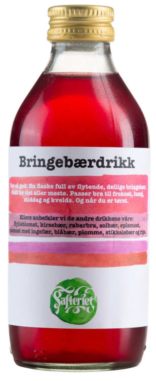 Bringebærdrikk 250ml flaske Safteriet