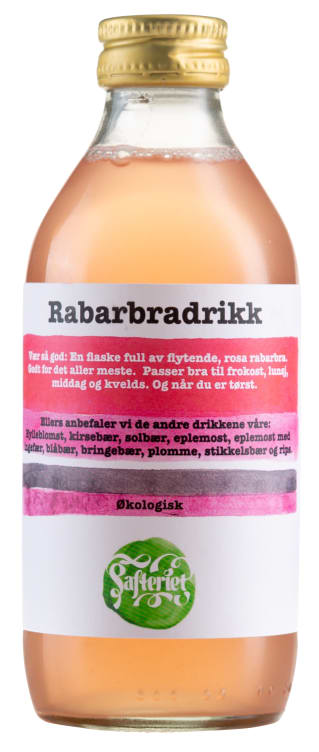 Rabarbradrikk Økol 250ml flaske Safteriet