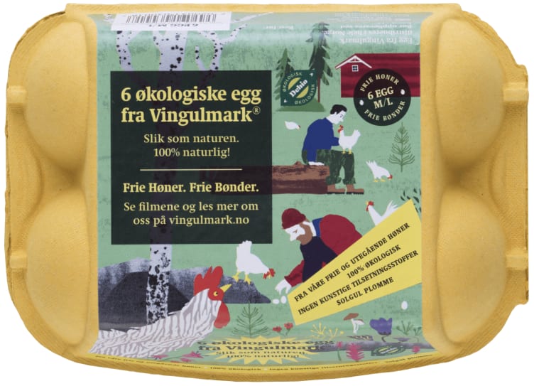 Egg Økologisk M/L 6stk Vingulmark
