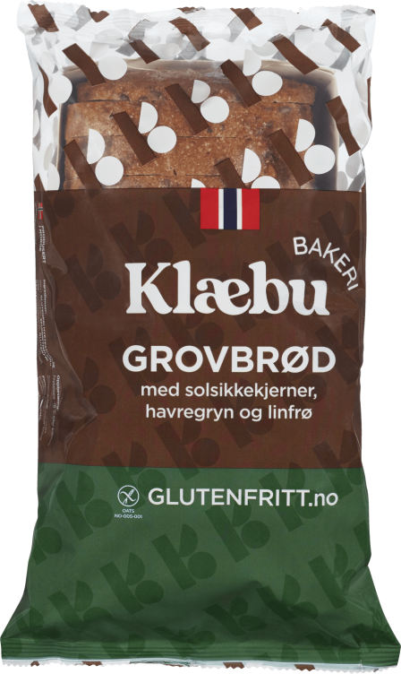 Grovbrød glutenfri 500g Klæbu