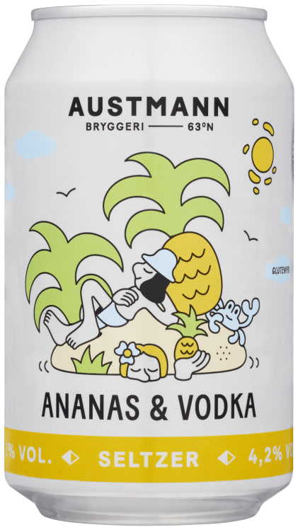 Seltzer Ananas 0,33l boks Austmann