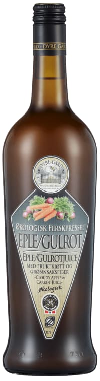 Eple/Gulrot Juice Økologisk 0,75l flaske Dyre Gård