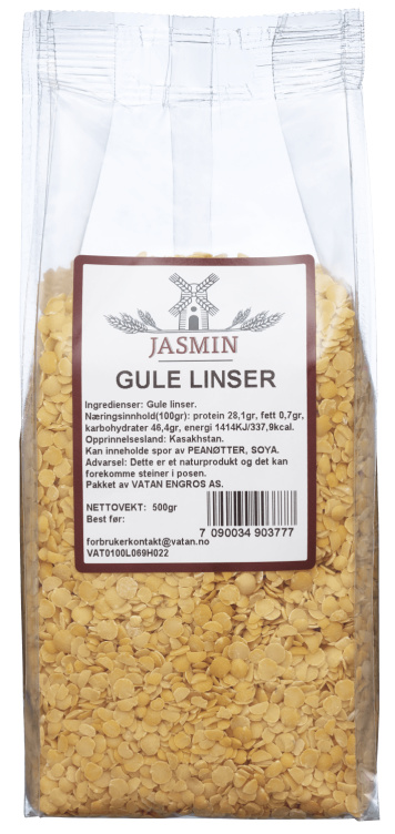 Product Image for Linser Gule 500g Jasmin