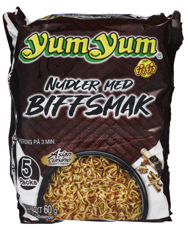 Bilde av YumYum Biffnudler 5stk x 60g