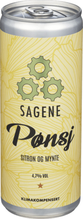 Sagene Pønsj Sitron og Mynte 0,25l boks
