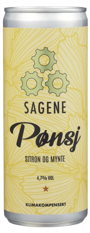 Sagene Pønsj Sitron og Mynte 0,25l boks