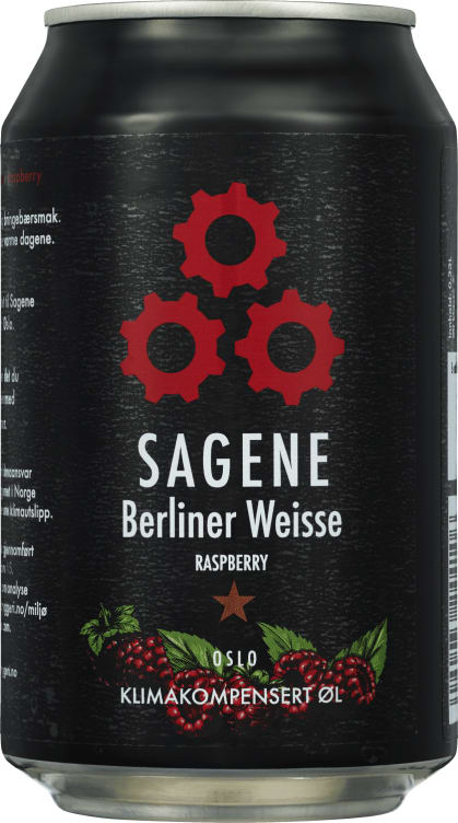 Sagene Berliner Weisse Bringebær 0,33l boks