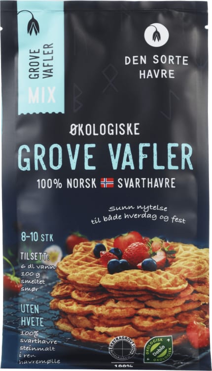 Vafler Grove Av Svarthavre Økol.8stk