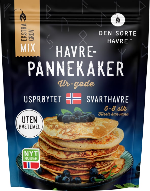 Havrepannekaker Grove 200g Den Sorte Havre