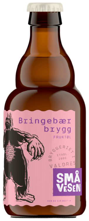 Bringebærøl 0,33l flaske Små Vesen