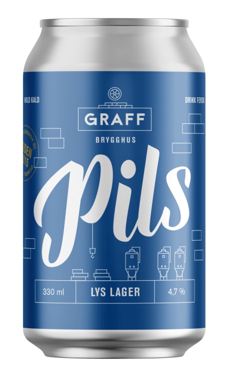 Bilde av Graff Pils 0,33l boks Graff Brygghus