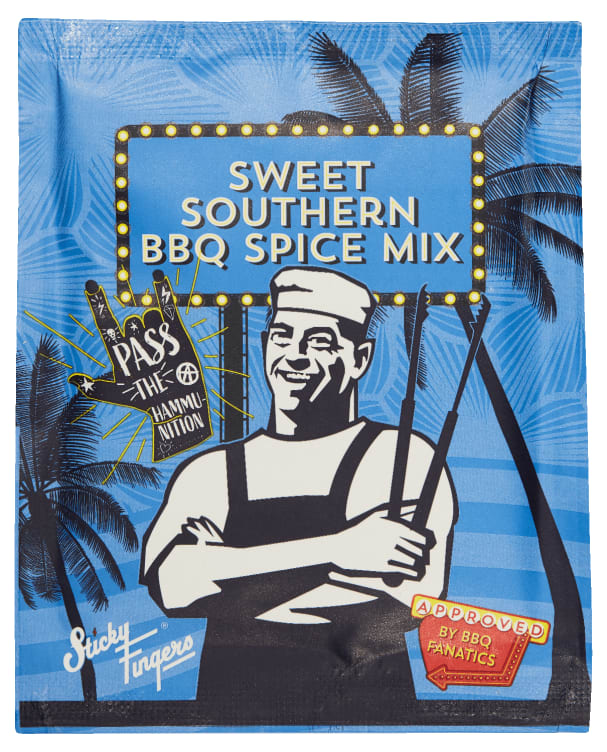 Sweet Southern Bbq Spice Mix 25g Sticky Fingers