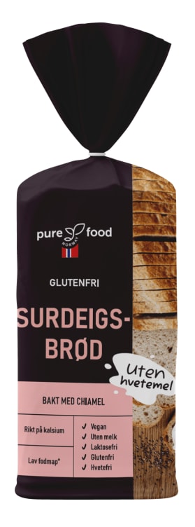 Surdeig Chiabrød Skåret Gl.Fri 500g Pure Food