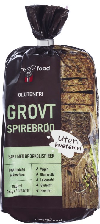 Spirebrød Skåret glutenfri 500g Pure Food