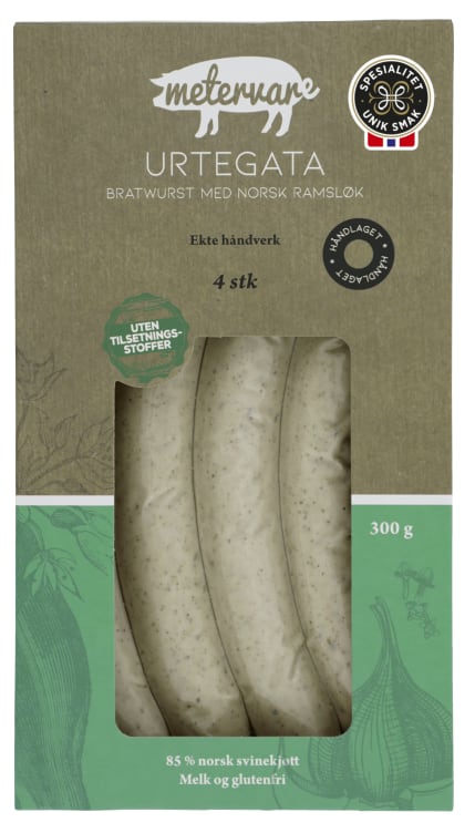 Urtegata Bratwurst 300g Metervare