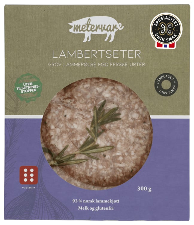 Lambertseter Lammepølse 300g Metervare