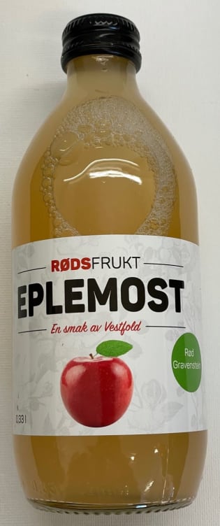 Eplemost Rød Gravenstein 0,33l flaske Rødsfrukt