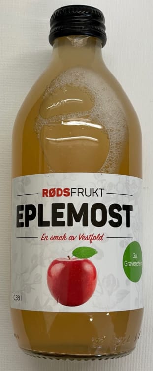 Eplemost Gul Gravenstein 0,33l flaske Rødsfrukt