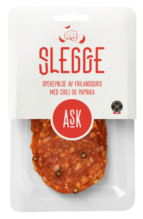 Slegge Salami skivet 100g Ask Gård