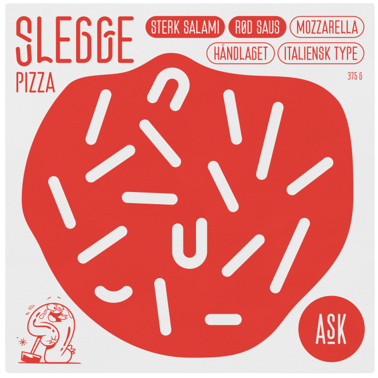 Slegge Pizza m/Chili Salami 375g Ask