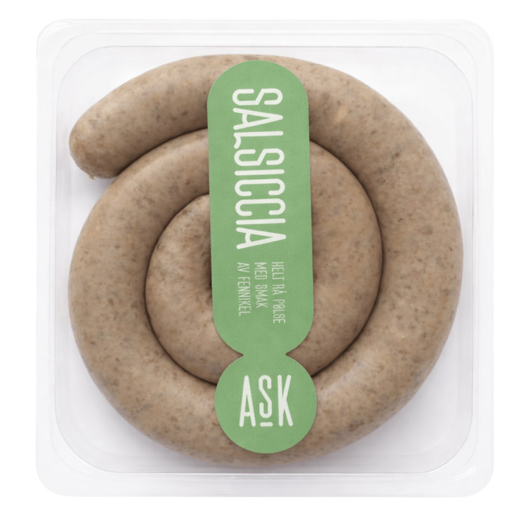 Salsiccia Rå Pølse m/Fennikel 300g Ask