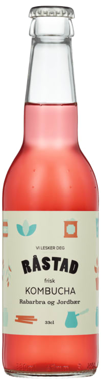 Kombucha Rabarbra&Jordbær 0,33l flaske