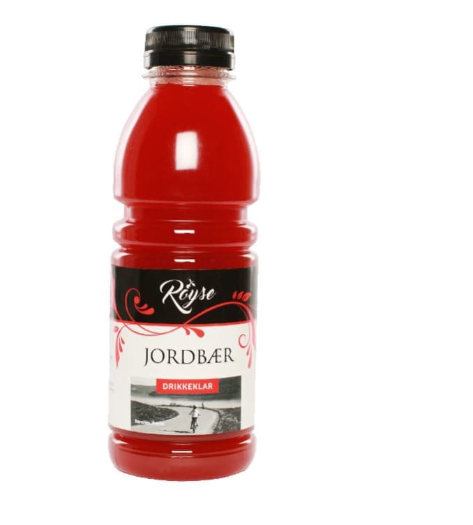Jordbærsaft Drikkeklar 0,5l flaske Røyse