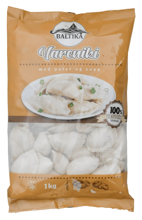 Vareniki med Potet og Sopp 1kg Baltika