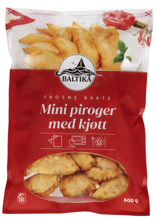 Minipiroger m/Kjøtt 500g Baltika