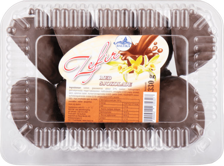 Zefir m/Sjokolade 330g Baltika