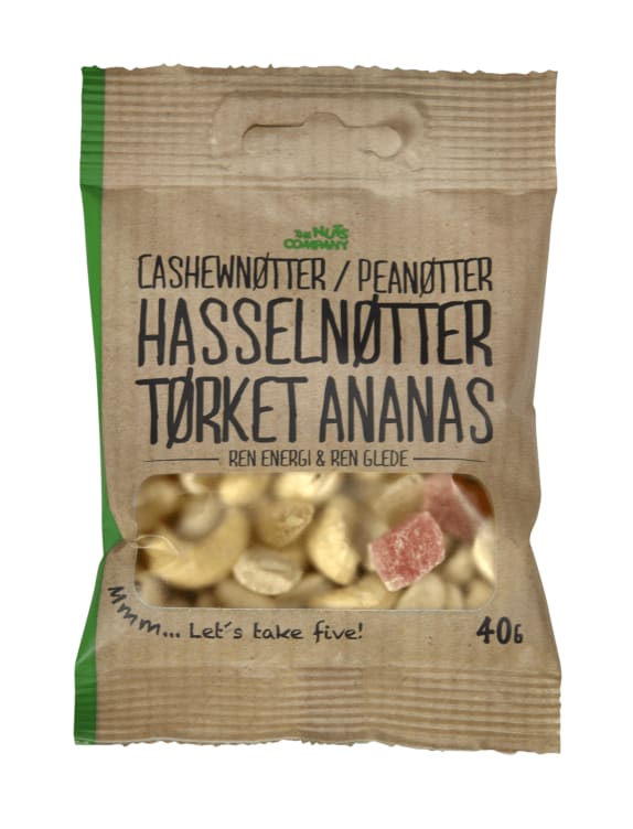 Nøttemix m/Ananas 40g The Nuts Company