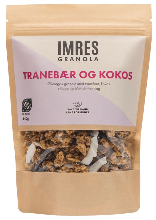 Granola Tranebær&Kokos 340g Imres