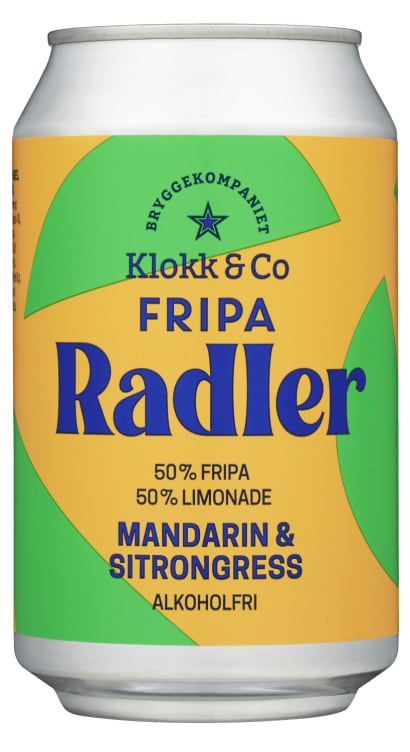 Bilde av Klokk&Co Fripa Radler Mandarin 0,33l boks