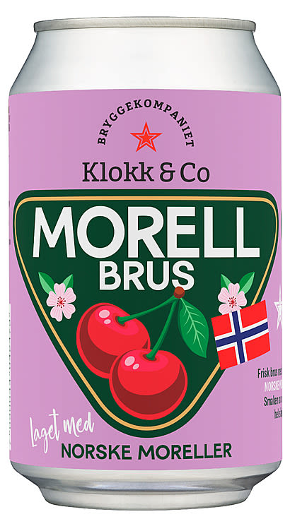 Norsk Morellbrus 0,33l boks Klokk&Co