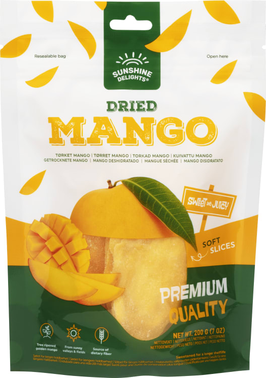 Mango Tørket 200g Sunshine Delights