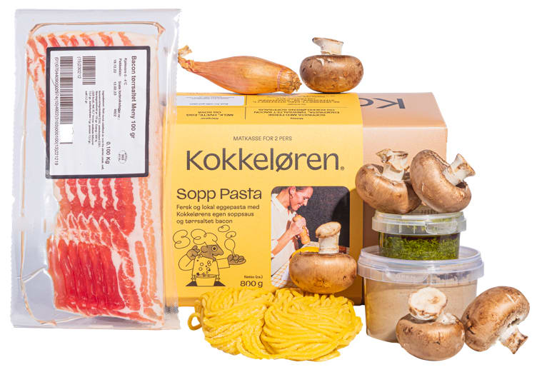 Sopp Pasta Matkasse for 2 Kokkeløren