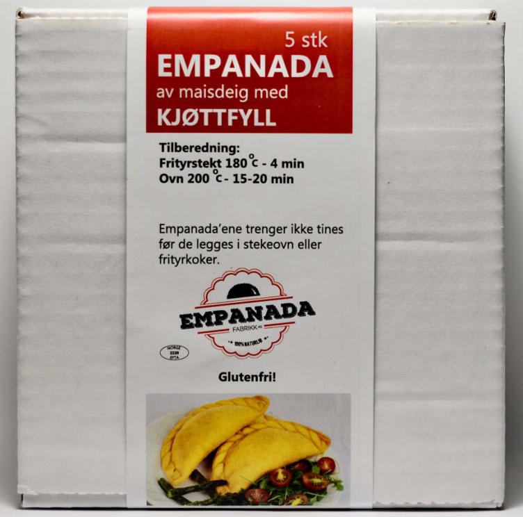 Empanada m/Kjøttfyll 5stk 550g