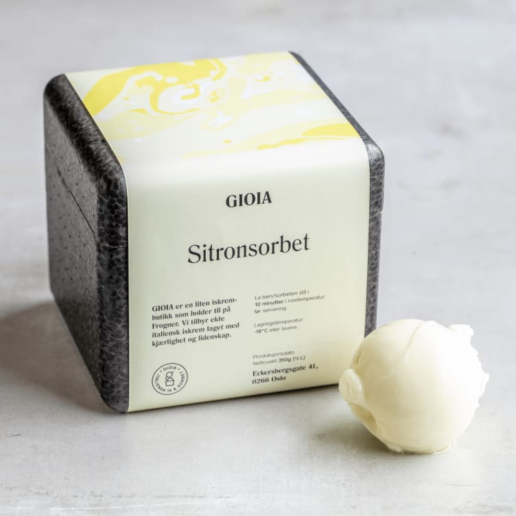 Bilde av Sitronsorbet 0,5l Gioia