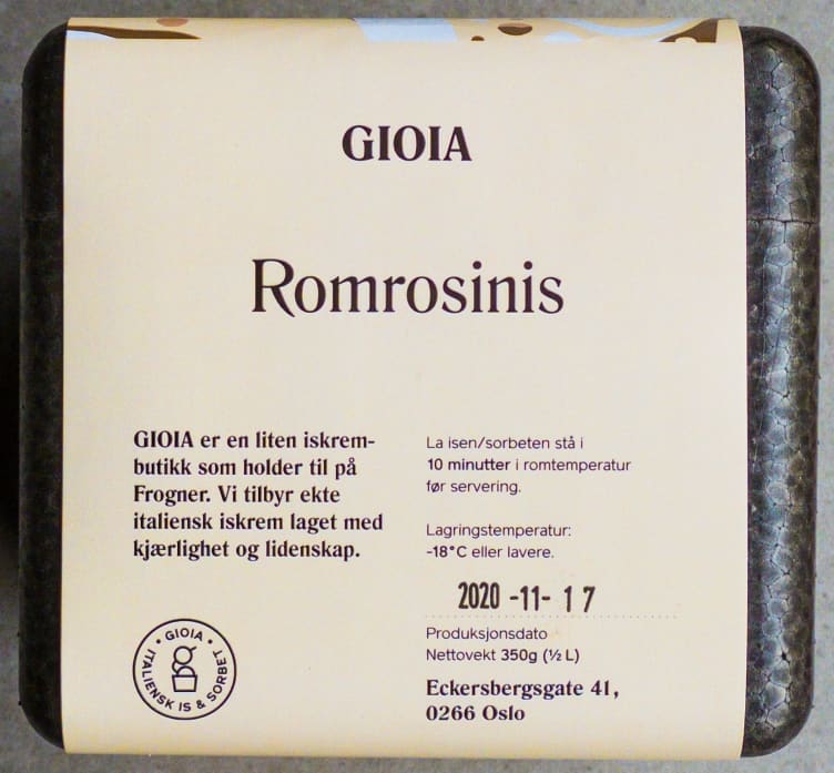 Romrosinis 0,5l Gioia