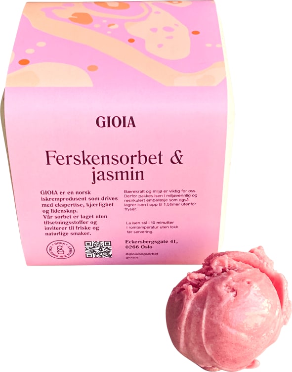 Bilde av Fersken & Jasmin Is 0,5l Gioia