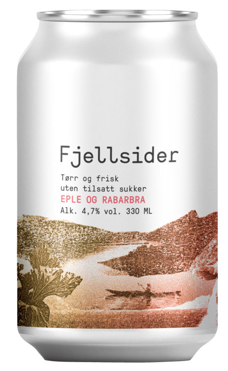 Fjellsider Eple&Rabarbra 0,33l boks