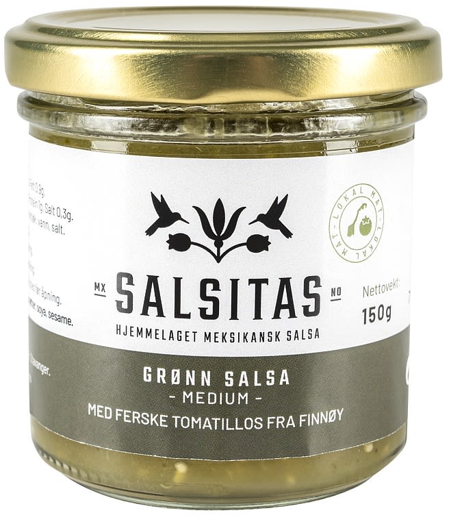 Salsa Grønn Tomatillos 150g Salsitas