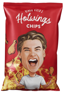 Viken Chips Hot Wings 100g Kokkeriet