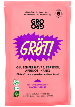 Grøt Fersken&Aprikos 100g Grogro